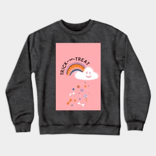 Halloween style rainbow, cloud and sweets Crewneck Sweatshirt